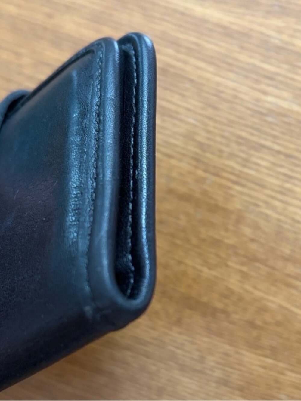 Rare Vintage Coach Black Leather Bifold Wallet Tab Closure Pocket Wallet - Picture 9 of 12
